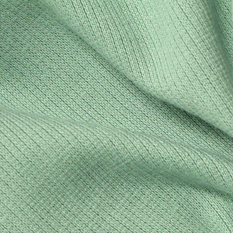 Cotton Stretch Rib Knit Fabric, 250 gsm — Green