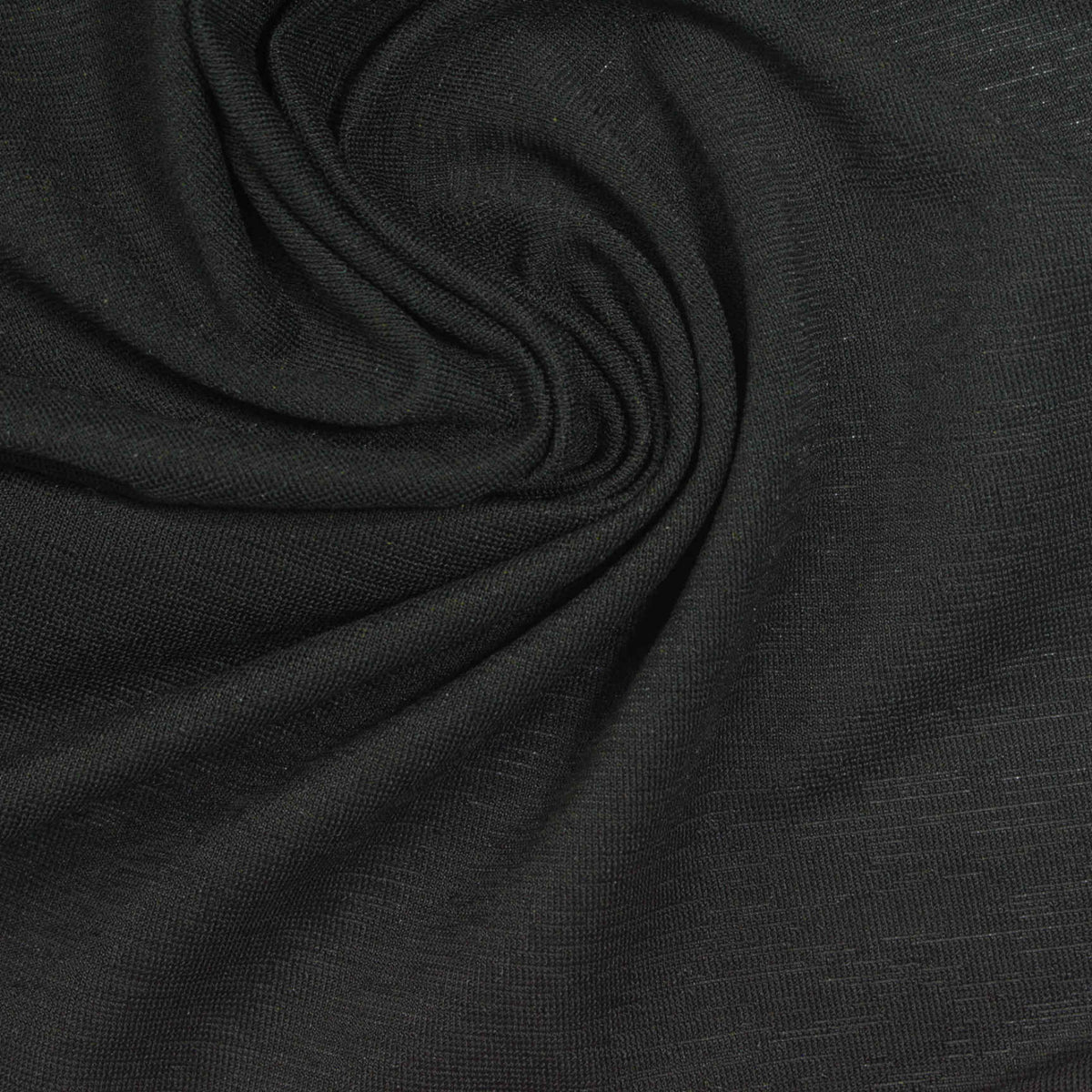 Polyester Stretch Jersey Knit Fabric, 190 gsm, 165 cm — Black