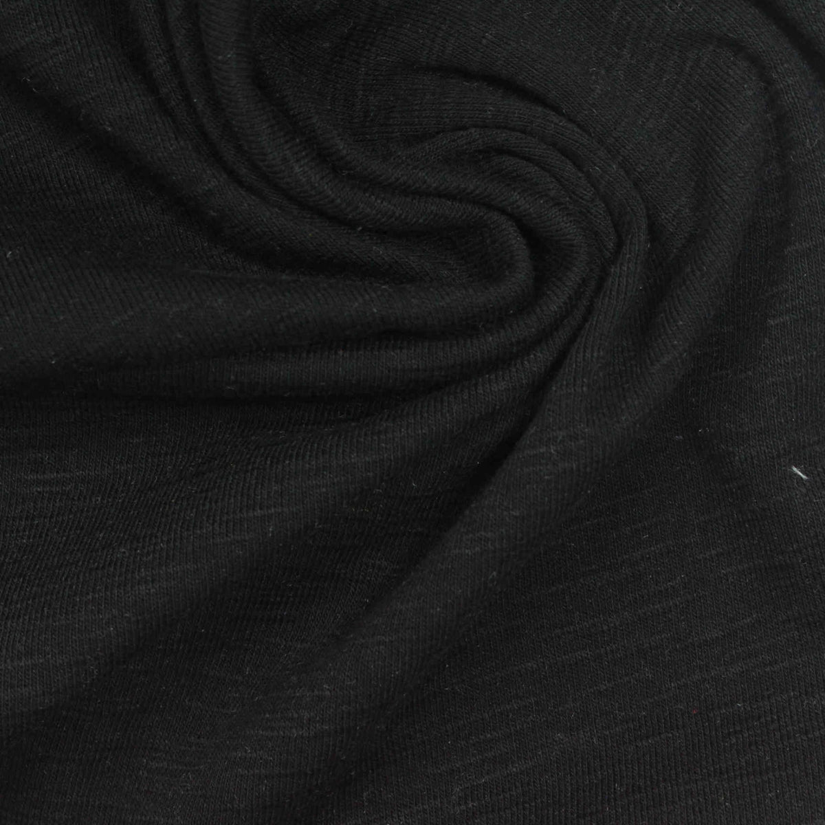 Black Marl Rib Knit, 210 gsm