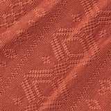 Orange Geometric-Diamond Jacquard, Polyester — texture