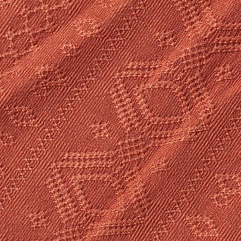 Orange Geometric-Diamond Jacquard, Polyester