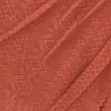 Orange Geometric-Diamond Jacquard, Polyester