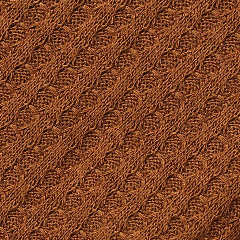 Rust Tone-on-Tone Waffle Knit, Poly-Viscose