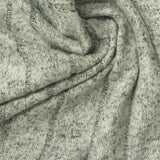 Grey Marl Rib Knit, Viscose-Poly