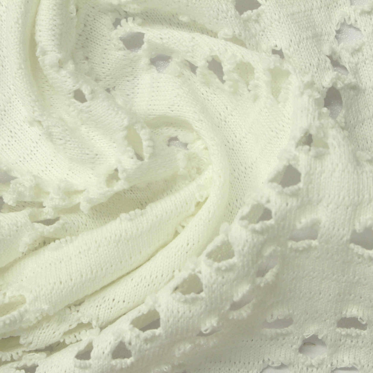 Cream Openwork Knit, Polyester