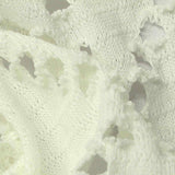 Cream Openwork Knit, Polyester — texture