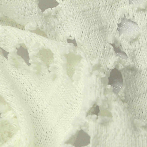 Cream Openwork Knit, Polyester