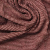 Brown Fine-Marl Rib Knit, Poly-Viscose