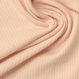 Cotton Polyester Stretch Rib Knit Fabric, 195 gsm — Pink