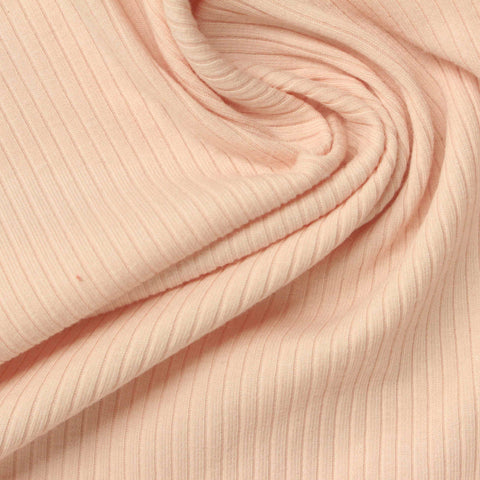 Cotton Polyester Stretch Rib Knit Fabric, 195 gsm — Pink, ref EF-258520