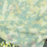 Light Green Abstract French Terry, Poly-Viscose