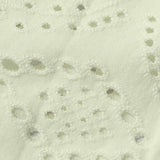 Off-White Eyelet Jacquard, Polyester — texture
