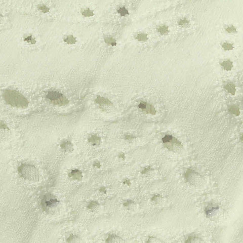 Off-White Eyelet Jacquard, Polyester