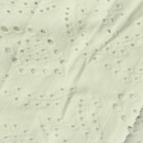 Off-White Eyelet Jacquard, Polyester
