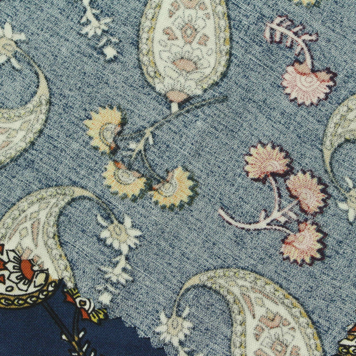 Cream Bold-Paisley Woven, Viscose
