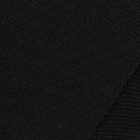 Polyester Stretch Knit Fabric, 230 gsm, 150 cm — Black, ref EF-258533