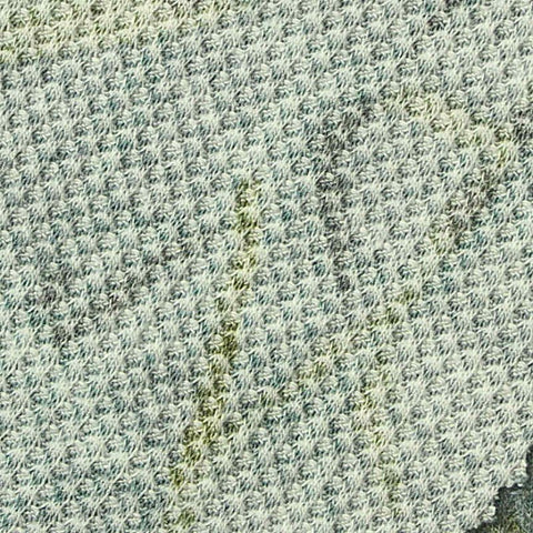 Green Abstract Waffle Knit, Poly-Viscose