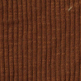 Slub Cotton Stretch Rib Knit Fabric, 220 gsm, 125 cm — Brown — texture