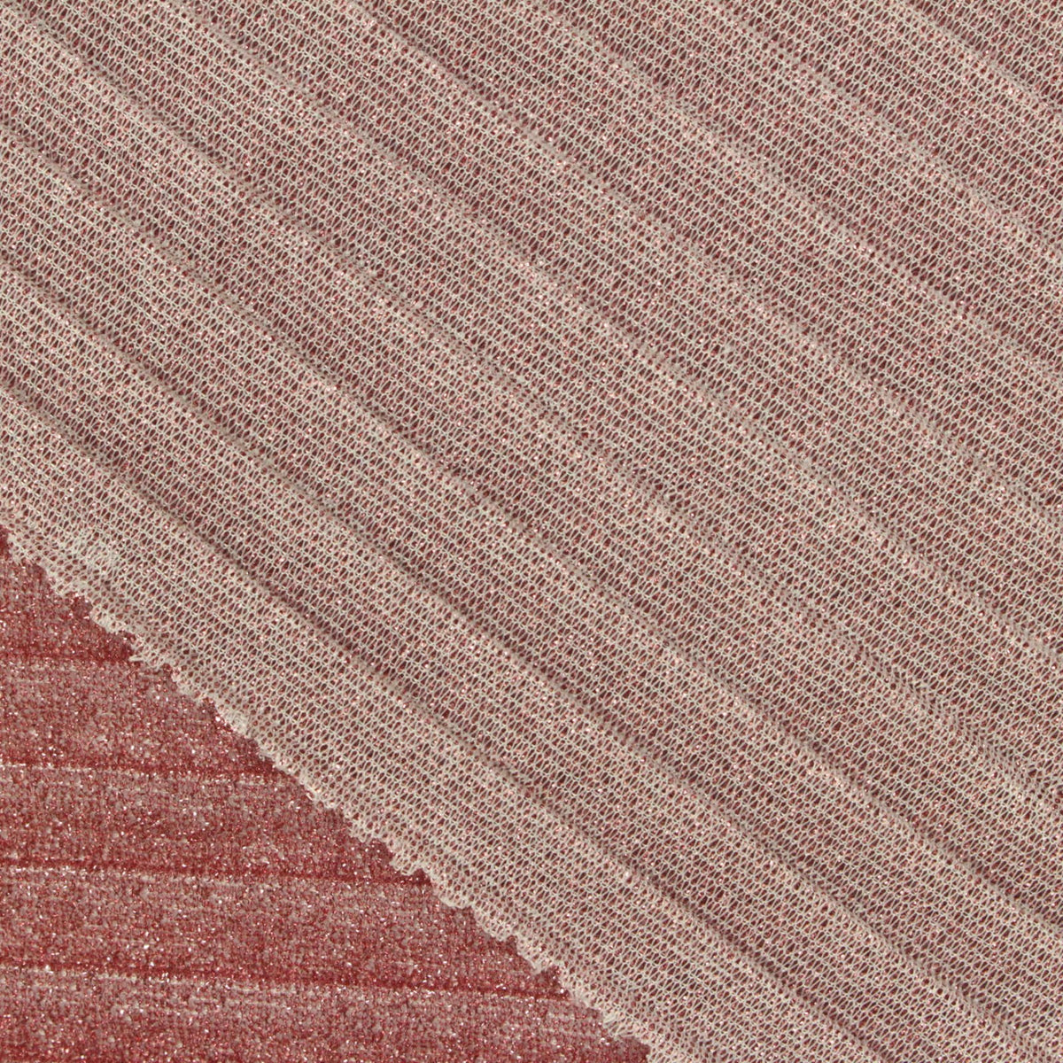 Jacquard Polyester Metallic Plissé Fabric, 110 gsm, 150 cm — Pink