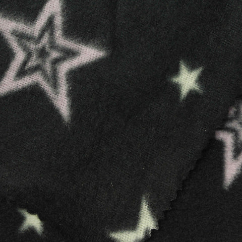 White Stars Fleece, Polyester, 155 gsm