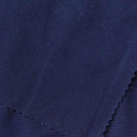 Cotton Stretch Rib Knit Fabric, 260 gsm, 160 cm — Navy, ref EF-258896