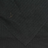 Polyester Viscose Stretch Rib Knit Fabric, 170 gsm, 150 cm — Black