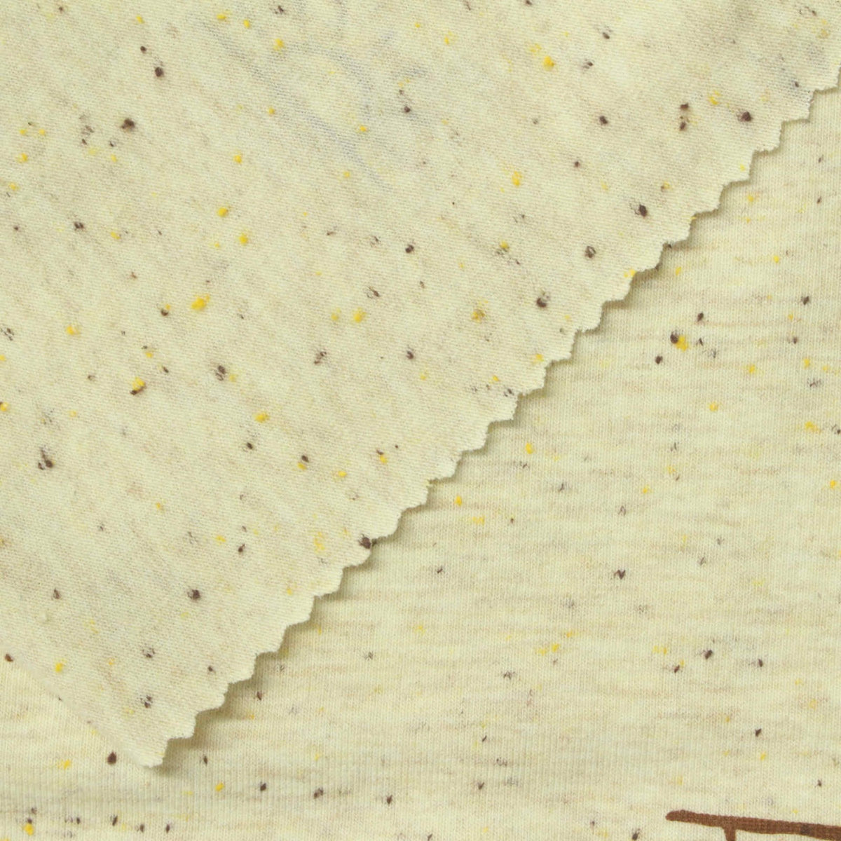 Cream Marl Jersey Knit, Poly-Cotton