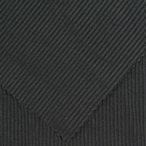 Polyester Stretch Rib Knit Fabric, 265 gsm, 110 cm — Grey