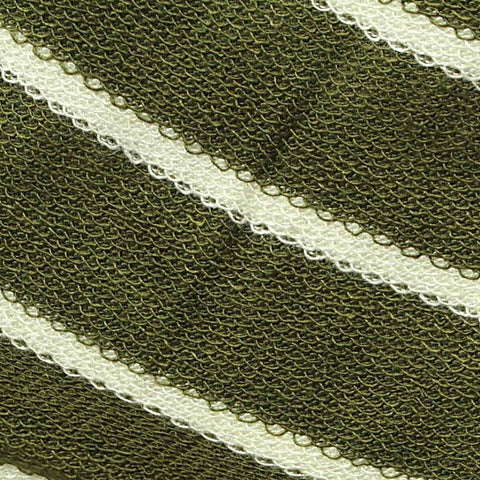 Olive Stripes French Terry, Viscose