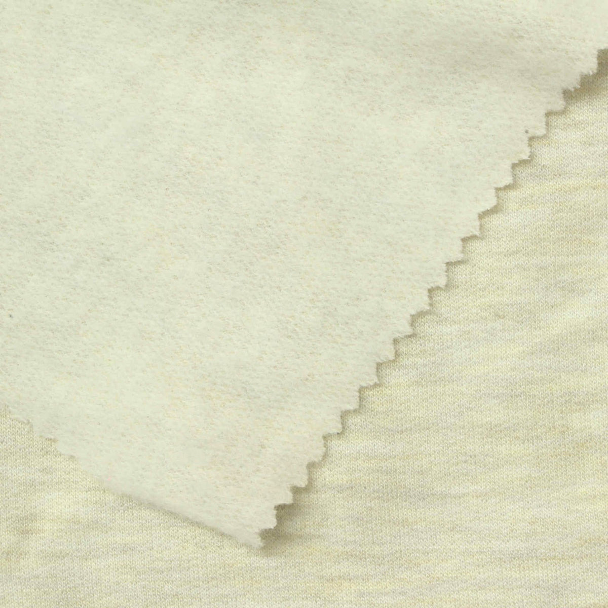 Beige Heathered-Marl French Terry, Viscose-Poly