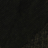 Jacquard Brushed Polyester Viscose Metallic Stretch Rib Knit Fabric, 350 gsm, 150 cm — Black