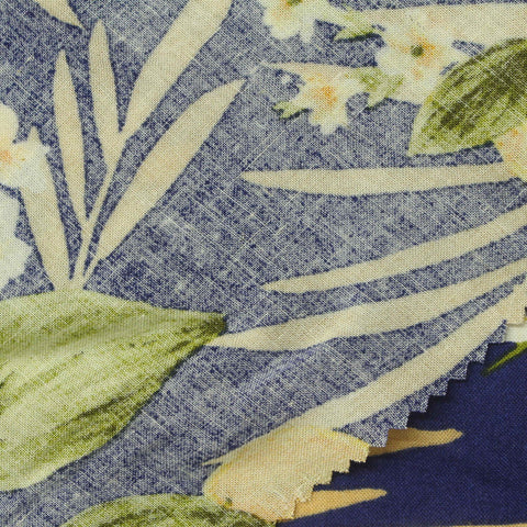 Green Tropical-Floral Woven