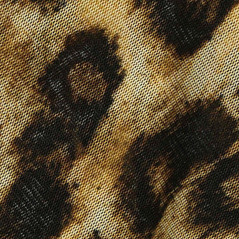 Brown Leopard Mesh, Polyester