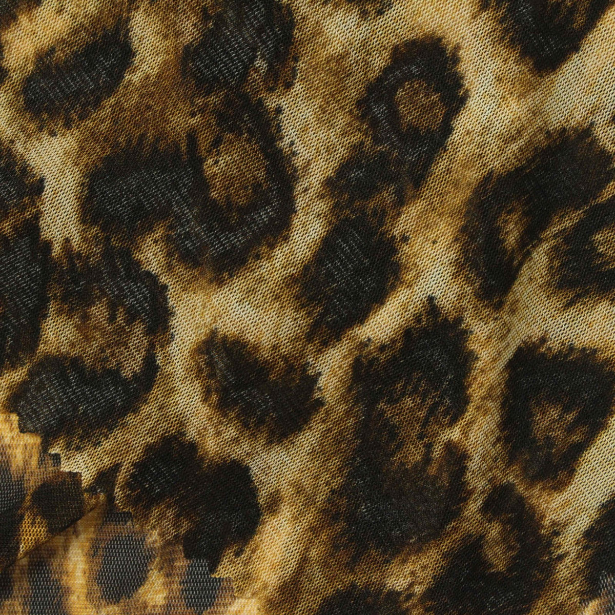 Brown Leopard Mesh, Polyester