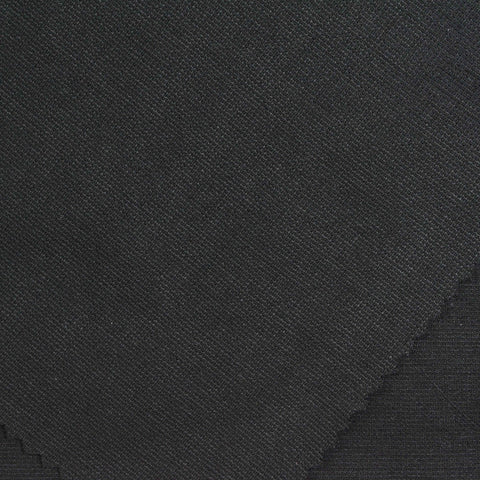 Ponte Knit Fabric, 230 gsm, 150 cm — Black