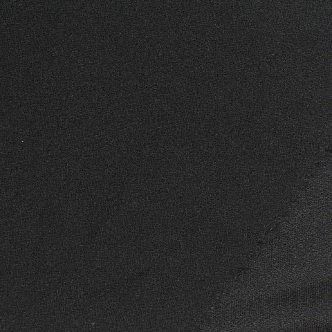 Polyester Stretch Linen-Look Fabric, 170 gsm, 160 cm — Black
