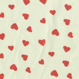 Red Hearts Jersey Knit, Viscose