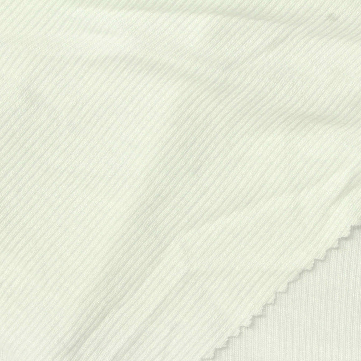 Rib Knit Fabric, 200 gsm, 143 cm — White