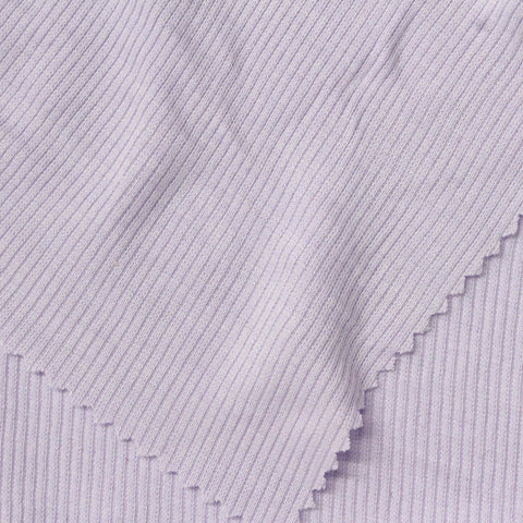Polyester Viscose Stretch Rib Knit Fabric, 220 gsm, 240 cm — Purple