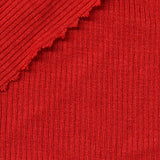 Viscose Stretch Rib Knit Fabric, 270 gsm, 120 cm — Red — texture