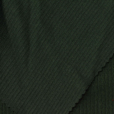 Polyester Viscose Rib Knit Fabric, 280 gsm, 150 cm — Green
