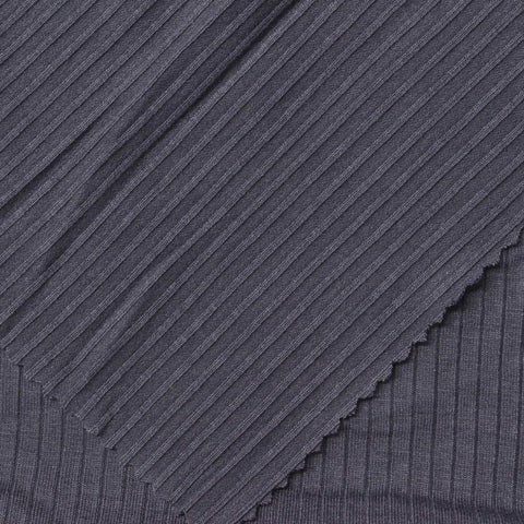 Viscose Stretch Rib Knit Fabric, 270 gsm, 120 cm — Navy, ref EF-259027