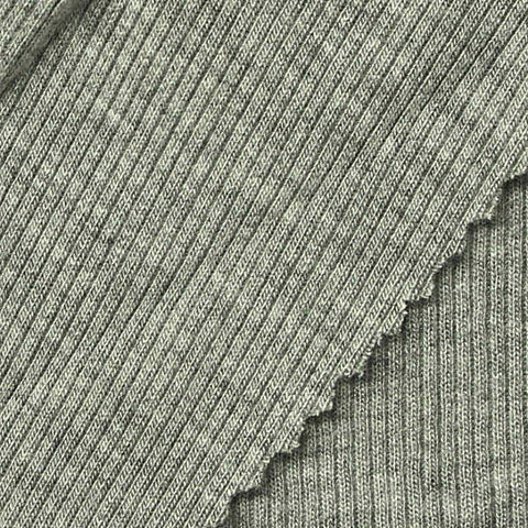 Viscose Stretch Rib Knit Fabric, 210 gsm, 120 cm — Green