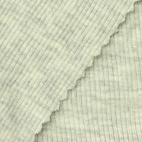 Light Grey Marl Rib Knit, Viscose, 240 gsm, 120 cm