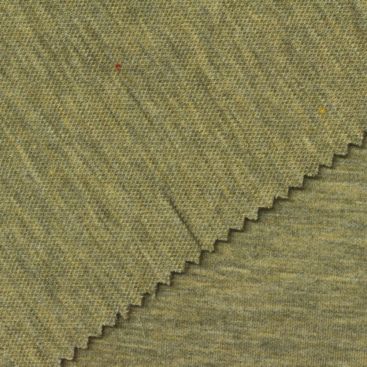 Olive Green Marl Scuba Knit, Poly-Viscose