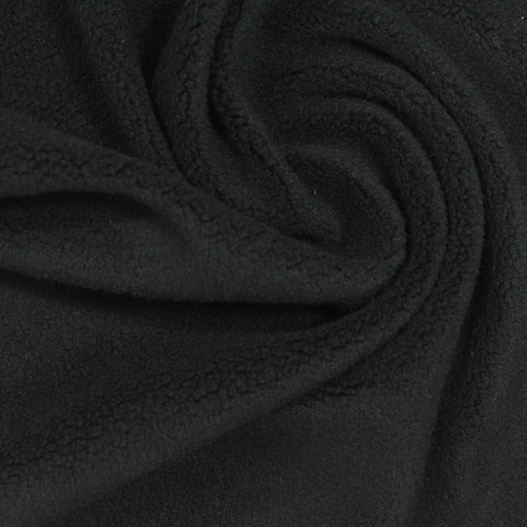 Polyester Stretch Knit Fabric, 220 gsm, 190 cm — Black