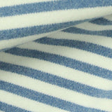 Blue Horizontal-Stripe Velvet, Polyester — texture