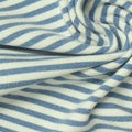 Blue Horizontal-Stripe Velvet, Polyester