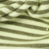 Cream Horizontal-Stripe Velvet, Polyester — texture