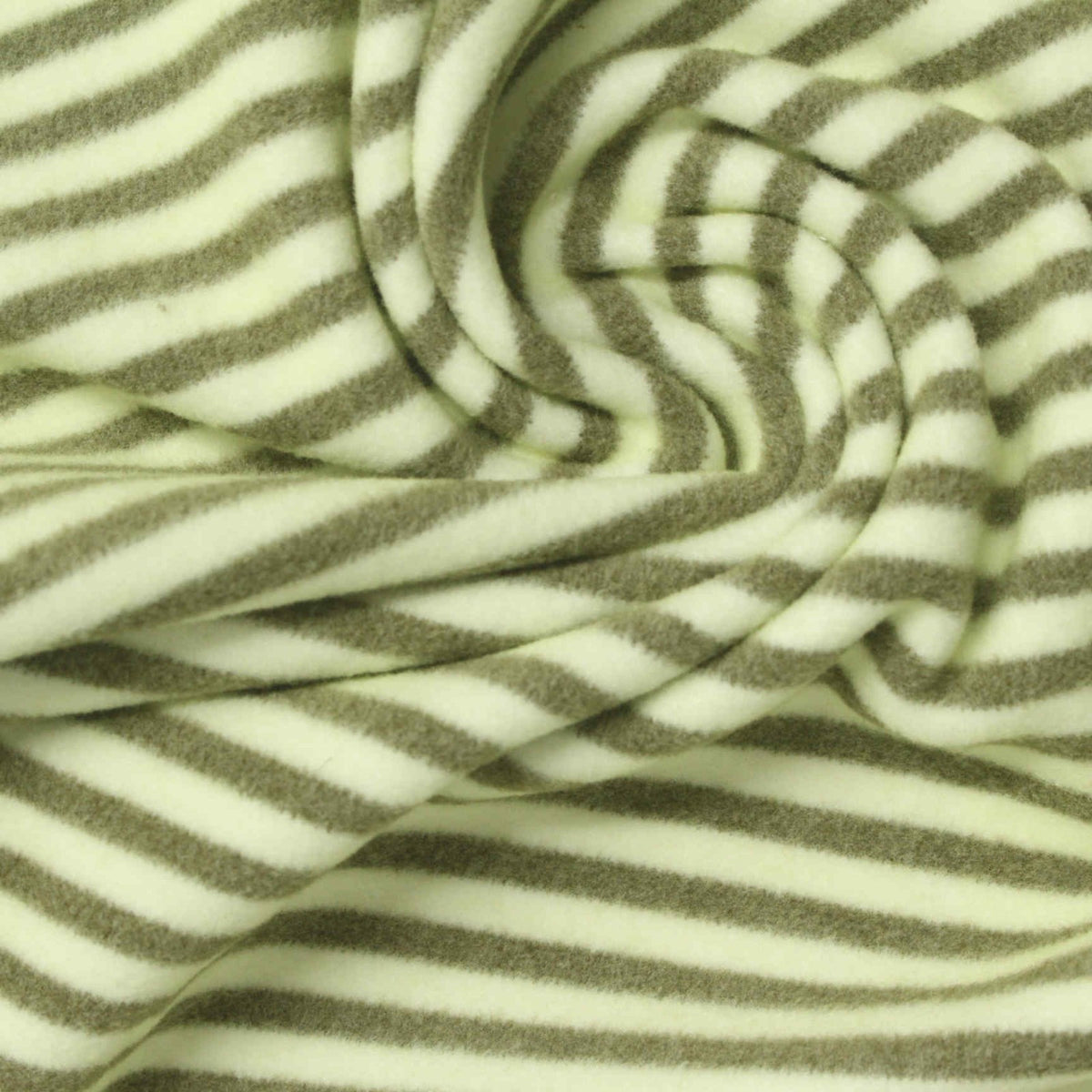 Cream Horizontal-Stripe Velvet, Polyester, 280 gsm